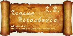 Krasna Milošković vizit kartica